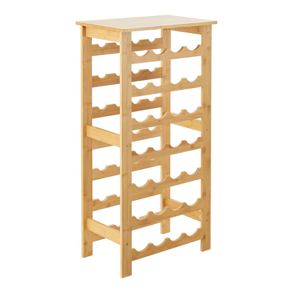Portabottiglie Äänekoski 28 bottiglie 94x47x29 cm bambù