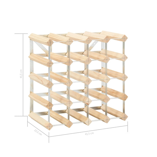 Casier à vin en bois massif pour 20 bouteilles