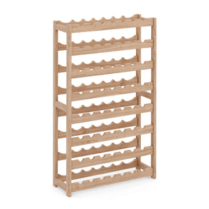 Portabottiglie in legno massello per 56 bottiglie