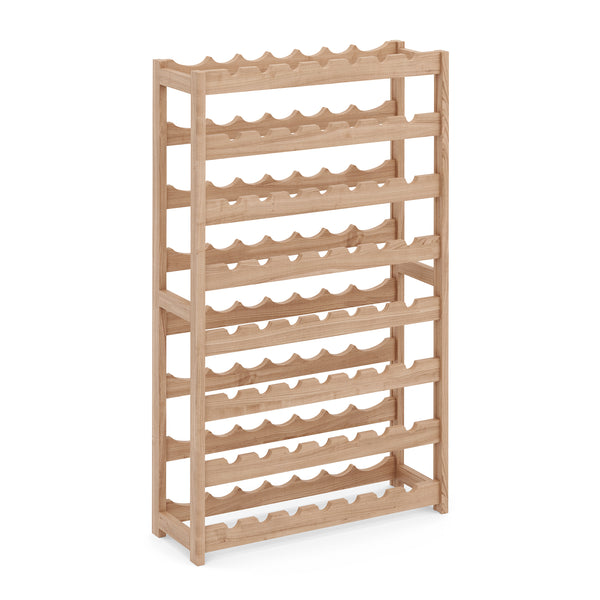 Portabottiglie in legno massello per 56 bottiglie