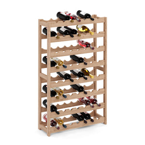 Portabottiglie in legno massello per 56 bottiglie