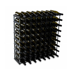 Weinregal Massivholz für 72 Flaschen schwarz