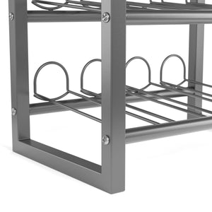 Weinregal Metall für 24 Flaschen silber