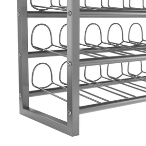 Weinregal Metall für 54 Flaschen silber