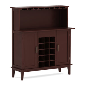 Weinregal Sideboard Holz für 15 Flaschen braun