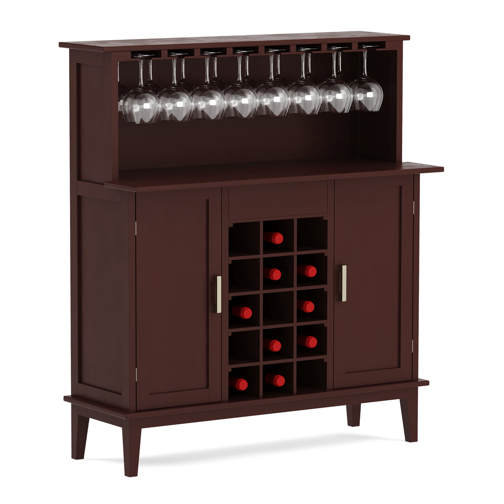 Weinregal Sideboard Holz für 15 Flaschen braun