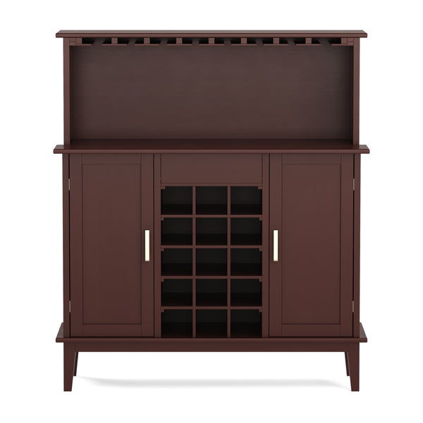 Weinregal Sideboard Holz für 15 Flaschen braun