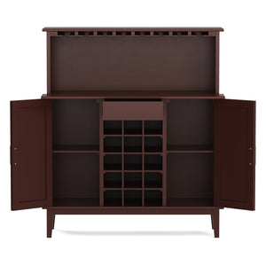 Weinregal Sideboard Holz für 15 Flaschen braun