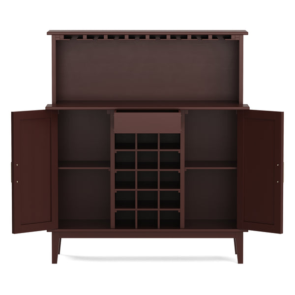 Weinregal Sideboard Holz für 15 Flaschen braun
