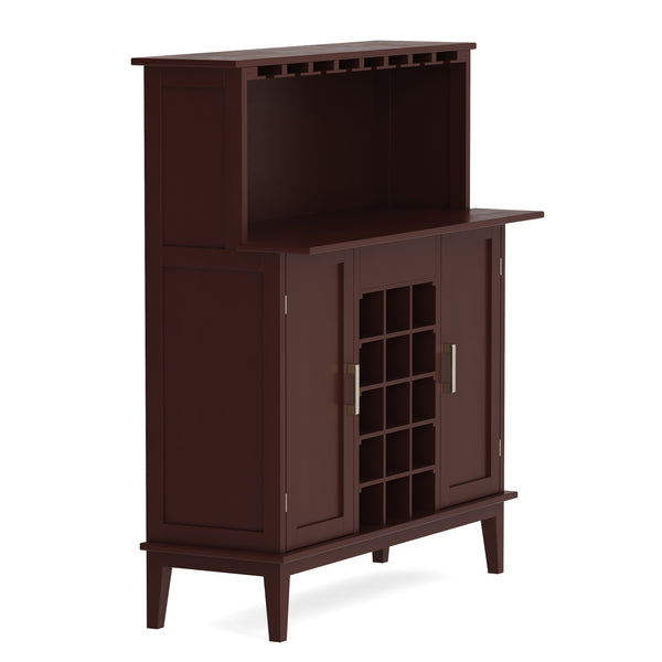 Weinregal Sideboard Holz für 15 Flaschen braun