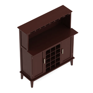Weinregal Sideboard Holz für 15 Flaschen braun