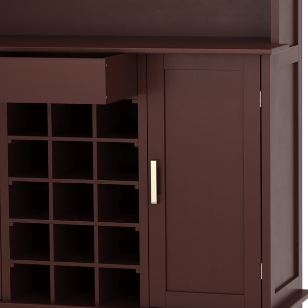 Weinregal Sideboard Holz für 15 Flaschen braun
