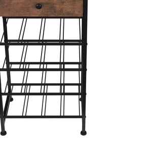 Weinregal Vintage BONITA für 16 Flaschen mit Schublade 40 x 148 cm