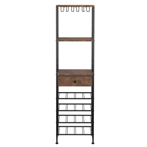 Weinregal Vintage BONITA für 16 Flaschen mit Schublade 40 x 148 cm