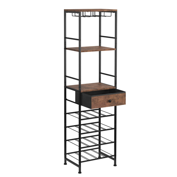 Weinregal Vintage BONITA für 16 Flaschen mit Schublade 40 x 148 cm