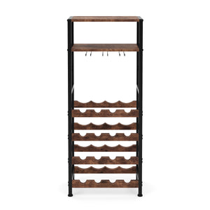 Weinregal Vintage BONITA auf Rollen für 16 Flaschen 42 x 100 cm
