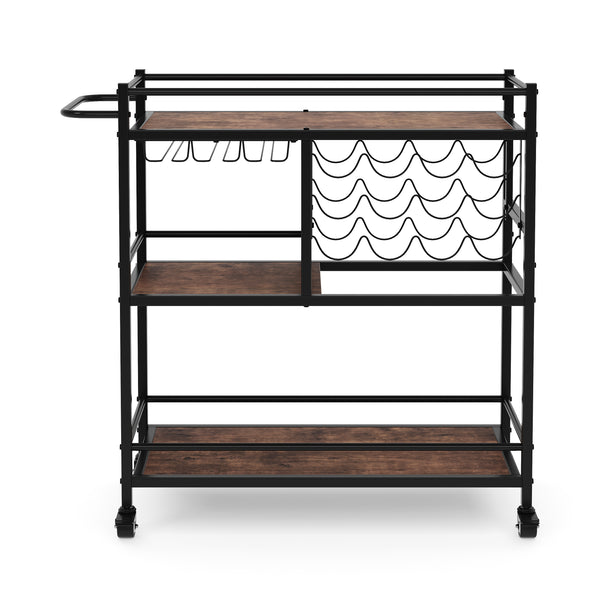 Weinregal Vintage BONITA auf Rollen für 12 Flaschen 80 x 86 cm