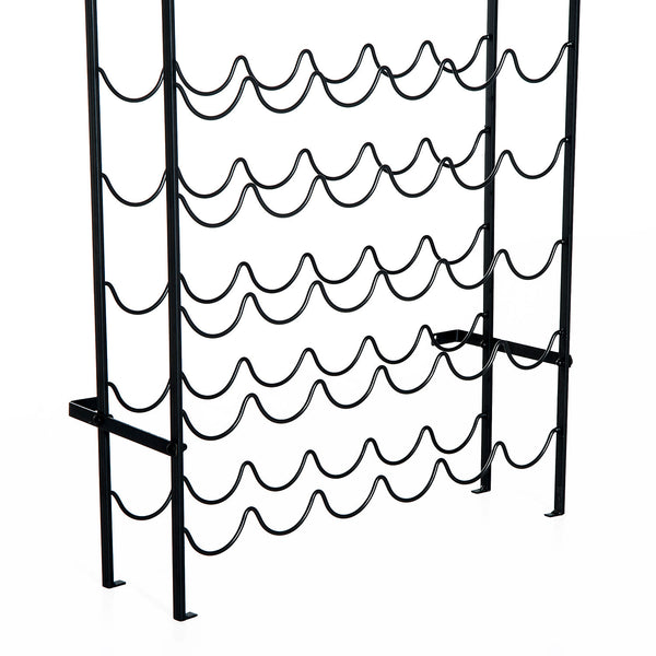 Wine rack for 60 bottles, metal, black