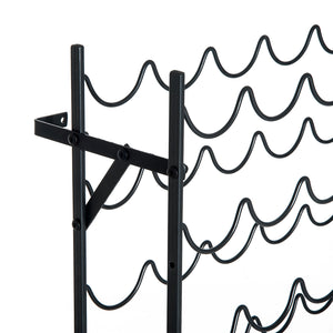 Wine rack for 60 bottles, metal, black