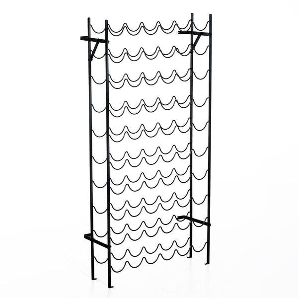 Wine rack for 60 bottles, metal, black