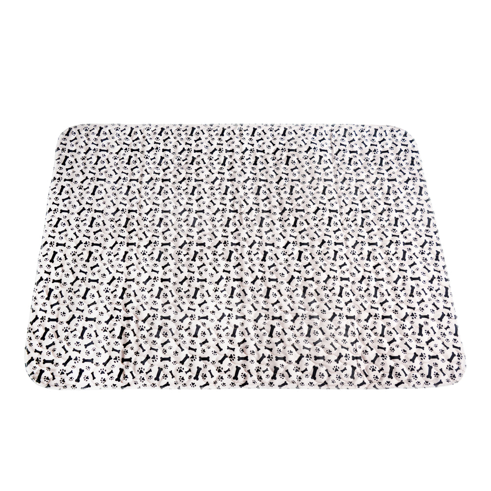 Welpen Trainingsunterlage wiederverwendbar 120 x 90 cm 2er Set creme/schwarz