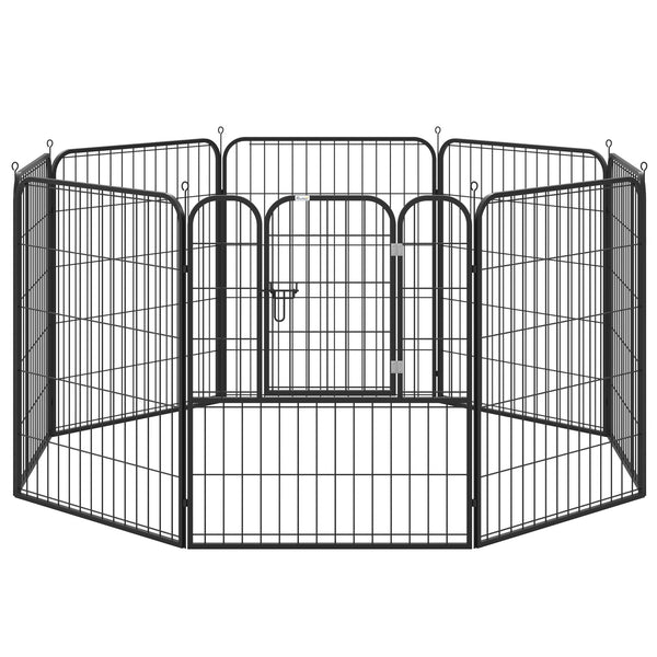 Welpenauslauf Freigehege Laufstall Metall 79x100cm Schwarz