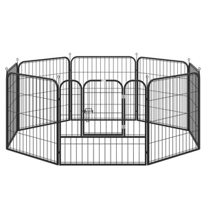 Welpenauslauf Freigehege Laufstall Metall 79x79cm Schwarz