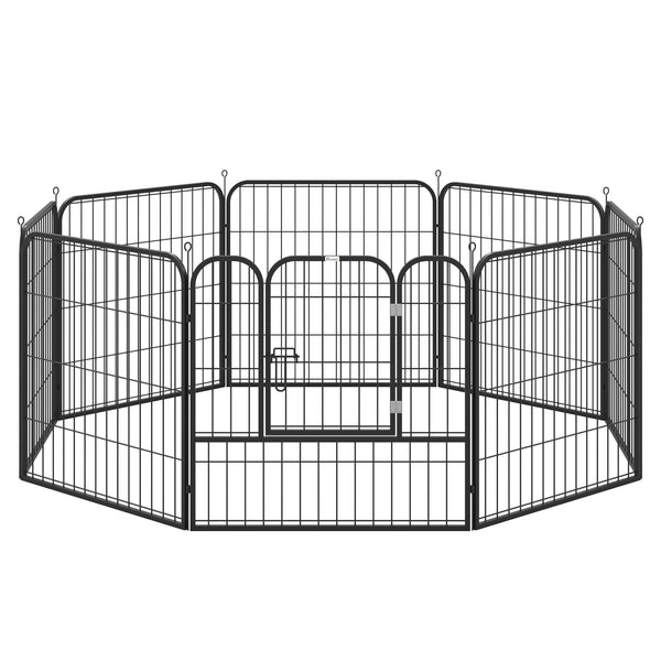Welpenauslauf Freigehege Laufstall Metall 79x79cm Schwarz