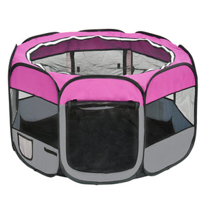 Welpenauslauf faltbar pink