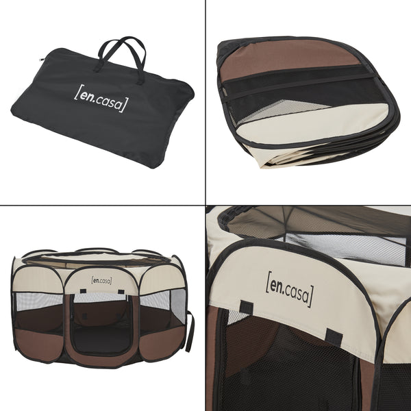 Pop Up Hundelaufstall 58x114x114cm Welpenauslauf Telford