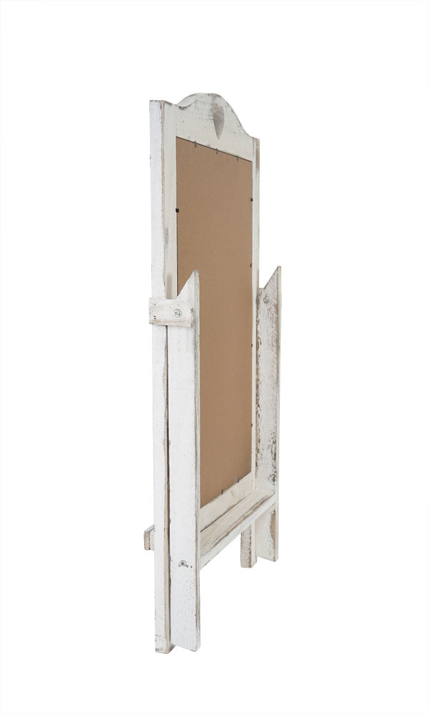 Werbetafel 66x39x33cm Shabby-Look weiss