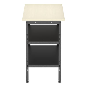 Werkbank MAKSIMUS mit 2 Ablagen 100 x 55 cm anthrazit/natur