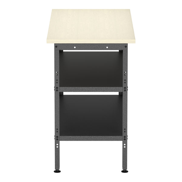 Werkbank MAKSIMUS mit 2 Ablagen 100 x 55 cm anthrazit/natur
