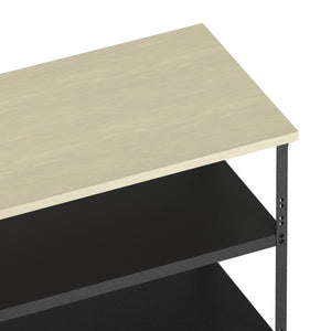 Werkbank MAKSIMUS mit 2 Ablagen 100 x 55 cm anthrazit/natur