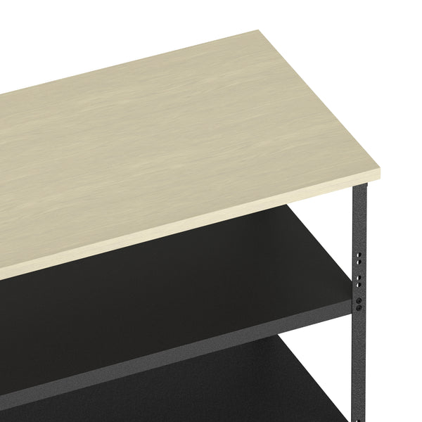 Werkbank MAKSIMUS mit 2 Ablagen 100 x 55 cm anthrazit/natur