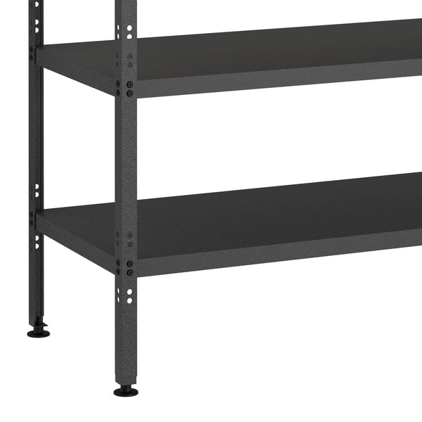 Werkbank MAKSIMUS mit 2 Ablagen 100 x 55 cm anthrazit/natur