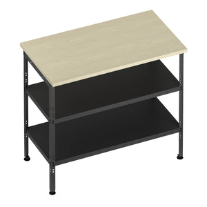 Werkbank MAKSIMUS mit 2 Ablagen 100 x 55 cm anthrazit/natur