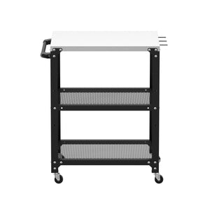 Grill Beistelltisch 72 x 41 x 79 cm schwarz/silber