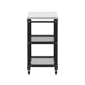 Grill Beistelltisch 72 x 41 x 79 cm schwarz/silber