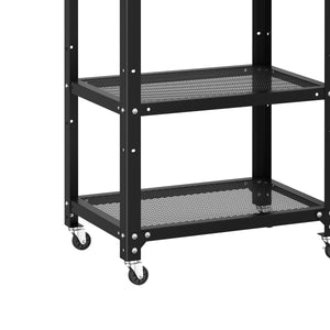 Grill Beistelltisch 72 x 41 x 79 cm schwarz/silber