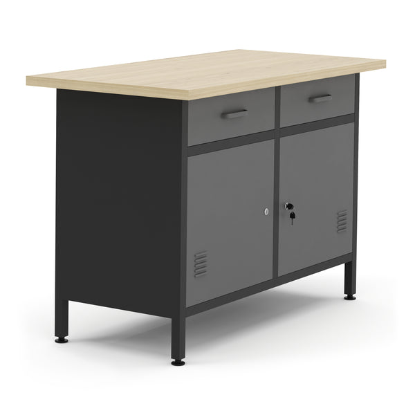 Workbench with base cabinet 120 x 60 cm