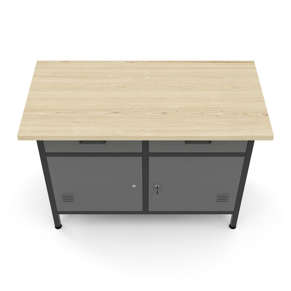 Workbench with base cabinet 120 x 60 cm