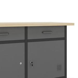 Workbench with base cabinet 120 x 60 cm