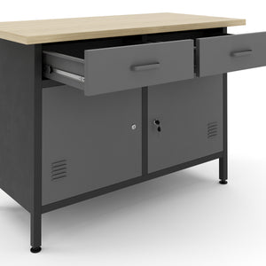Workbench with base cabinet 120 x 60 cm