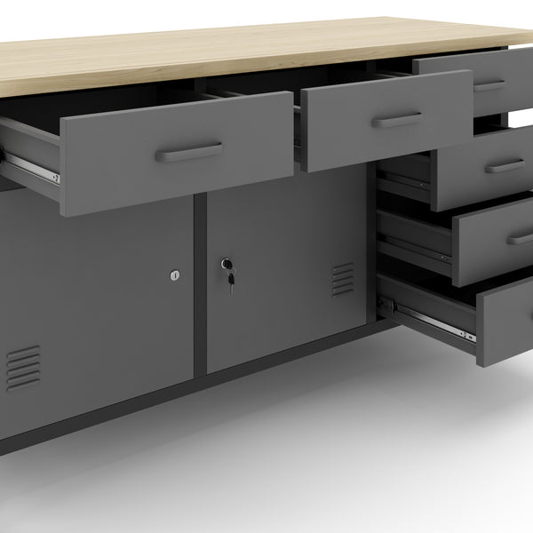 Werkbank mit Unterschrank 160 x 60 cm