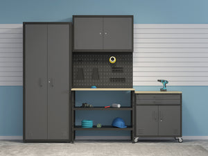 Werkzeugschrank Hängeschrank MAKSIMUS 100 x 60 cm anthrazit/schwarz