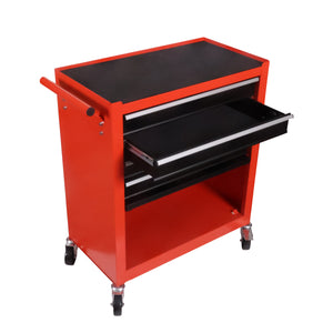 Werkstattwagen Rollwagen mit 4 Schubladen orange/schwarz