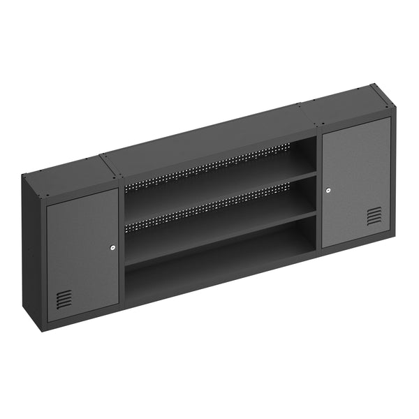 Werkzeugschrank Hängeschrank MAKSIMUS 160 x 60 cm anthrazit/schwarz