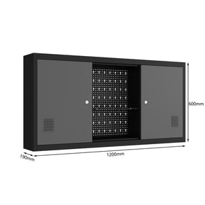 Werkzeugschrank mit Lochwand 120 x 60 cm