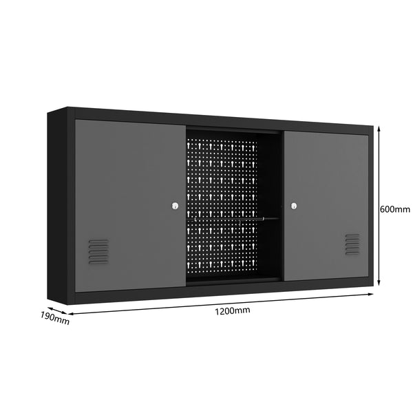Werkzeugschrank mit Lochwand 120 x 60 cm